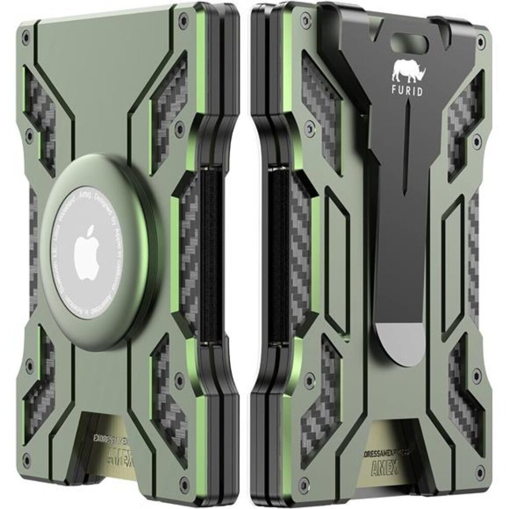 furid Airtag Wallet Men: Air Tag Wallet with Money Clip, Metal Wallet
